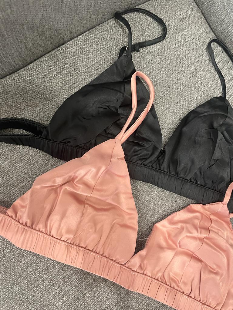 bralette in raso