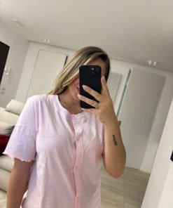 Camicia da notte premaman "Mamina" rosa - immagine 3