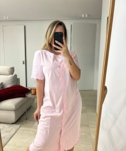 Alternative view of Camicia da notte premaman "Mamina" rosa