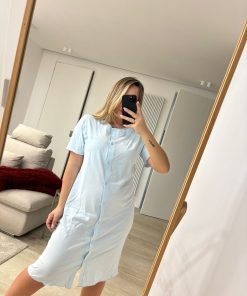 Camicia da notte premaman "Mamina" azzurro - immagine 3
