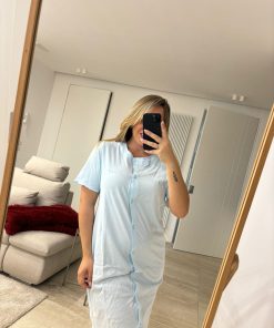 Camicia da notte premaman "Mamina" azzurro