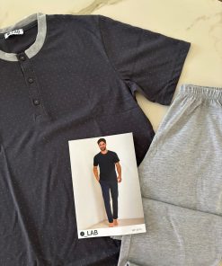 Alternative view of Pigiama uomo "LAB" Grigio