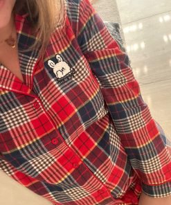 Camicia Da Notte "quadroni rosso" - immagine 3