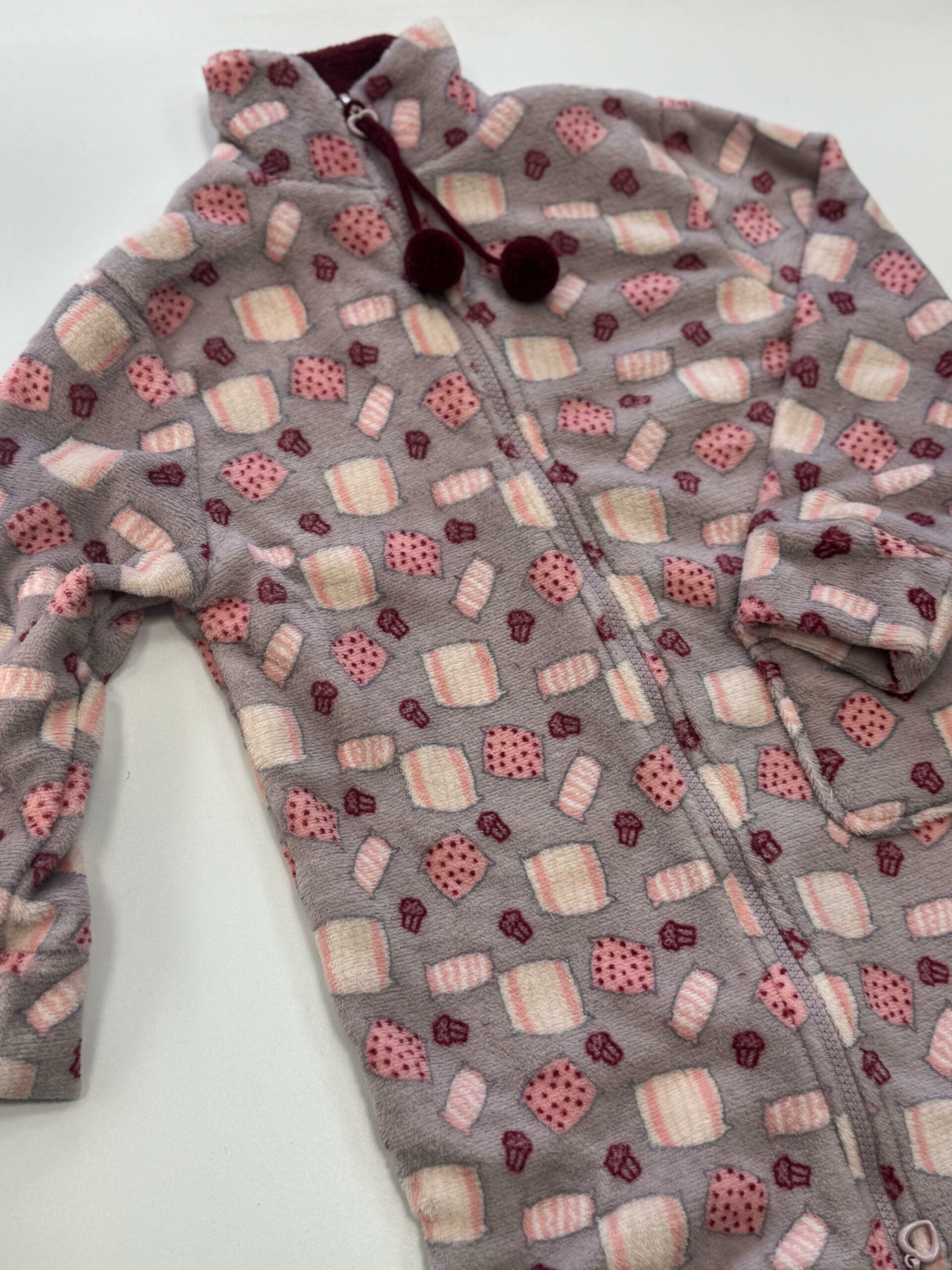 Vestaglia Bimba "MUFFIN" malva - immagine 2