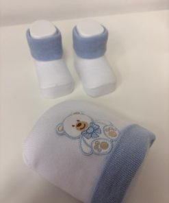 Berretto + Scarpette "orsetto azzurro"