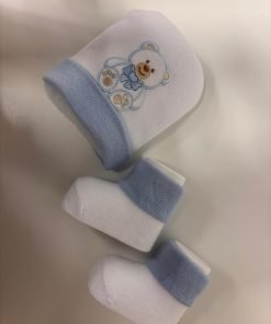 Berretto + Scarpette "orsetto azzurro" - immagine 3