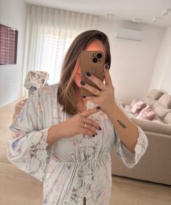Vestaglia Fiori "AZZURRO" - immagine 3