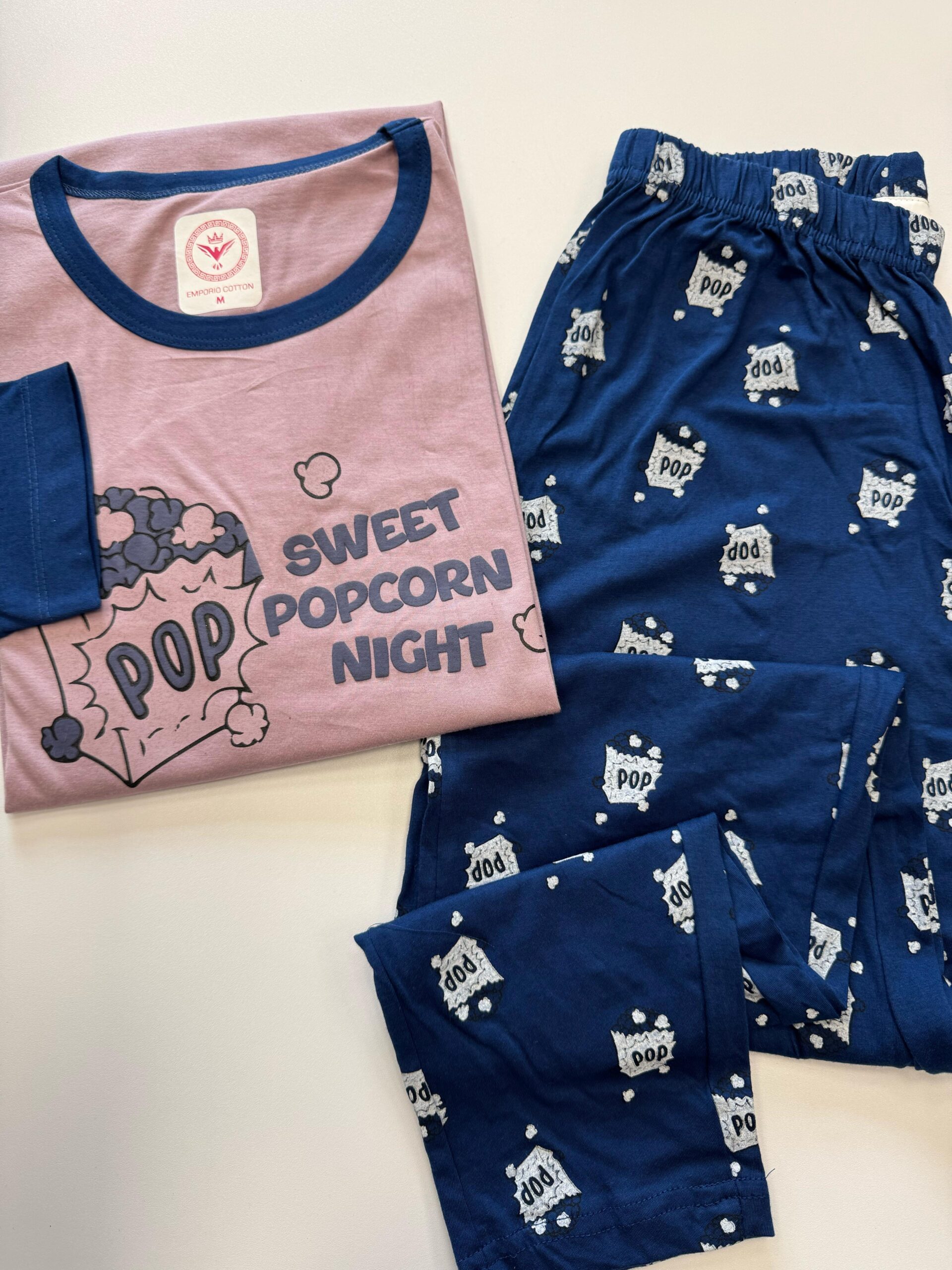 Pigiama Donna POP CORN "porpora"