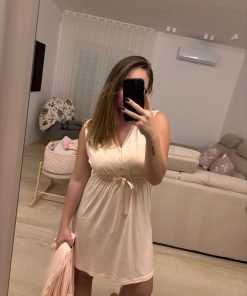 Camicia da notte + Vestaglia "rosa chiaro" - immagine 2