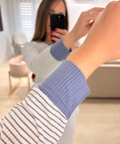 Alternative view of Pigiama Mini Righe "azzurro"