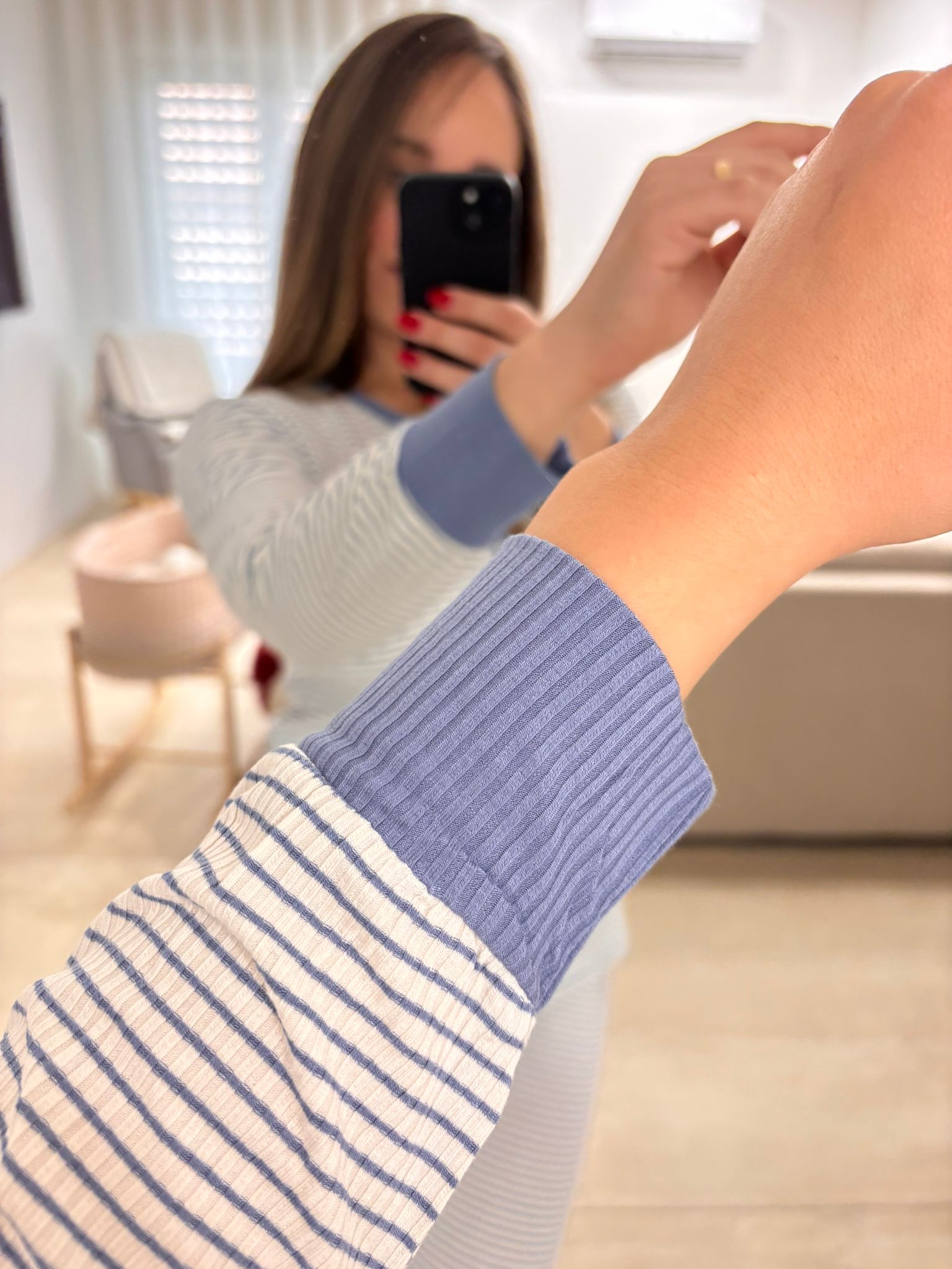 Pigiama Mini Righe "azzurro" - immagine 2