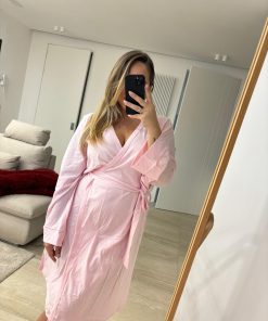 Vestaglia premaman "MAMINA" rosa - immagine 3