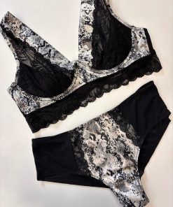 Coordinato nero&pitonato "coppaC"