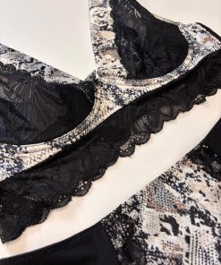 Coordinato nero&pitonato "coppaC" - immagine 2