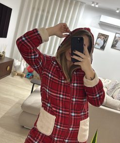 vestaglia scozzese "rosso"