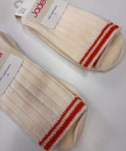 calzini cashmere Jadea "panna e arancione"