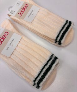 calzini cashmere Jadea "panna e verde"