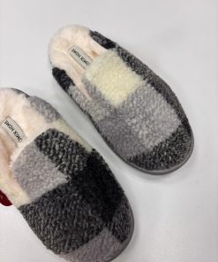 pantofole quadroni "grigio"