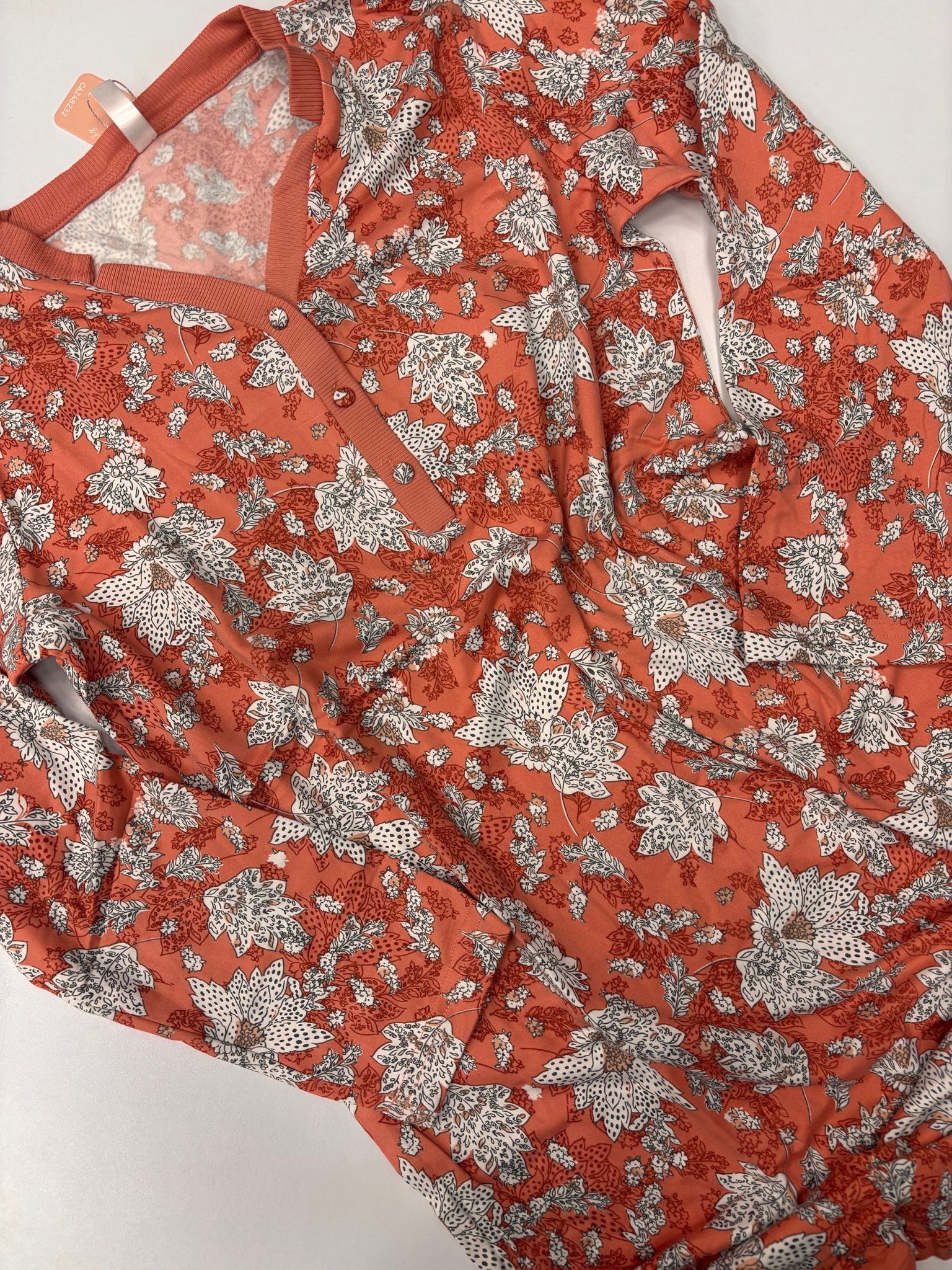 Camicia Da Notte fiori "pesca" - immagine 2