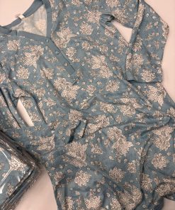 Camicia Da Notte fiori "azzurra" - immagine 2