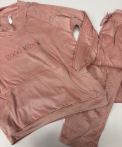 PIGIAMA ciniglia Good vibes "rosa" - immagine 2