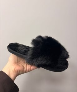 Alternative view of pantofole super pelliccia "nero"