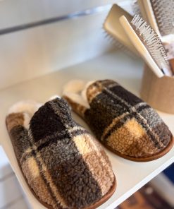 pantofole quadroni "marrone"