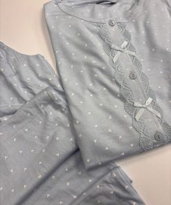pigiama mini cuoricini "azzurro"