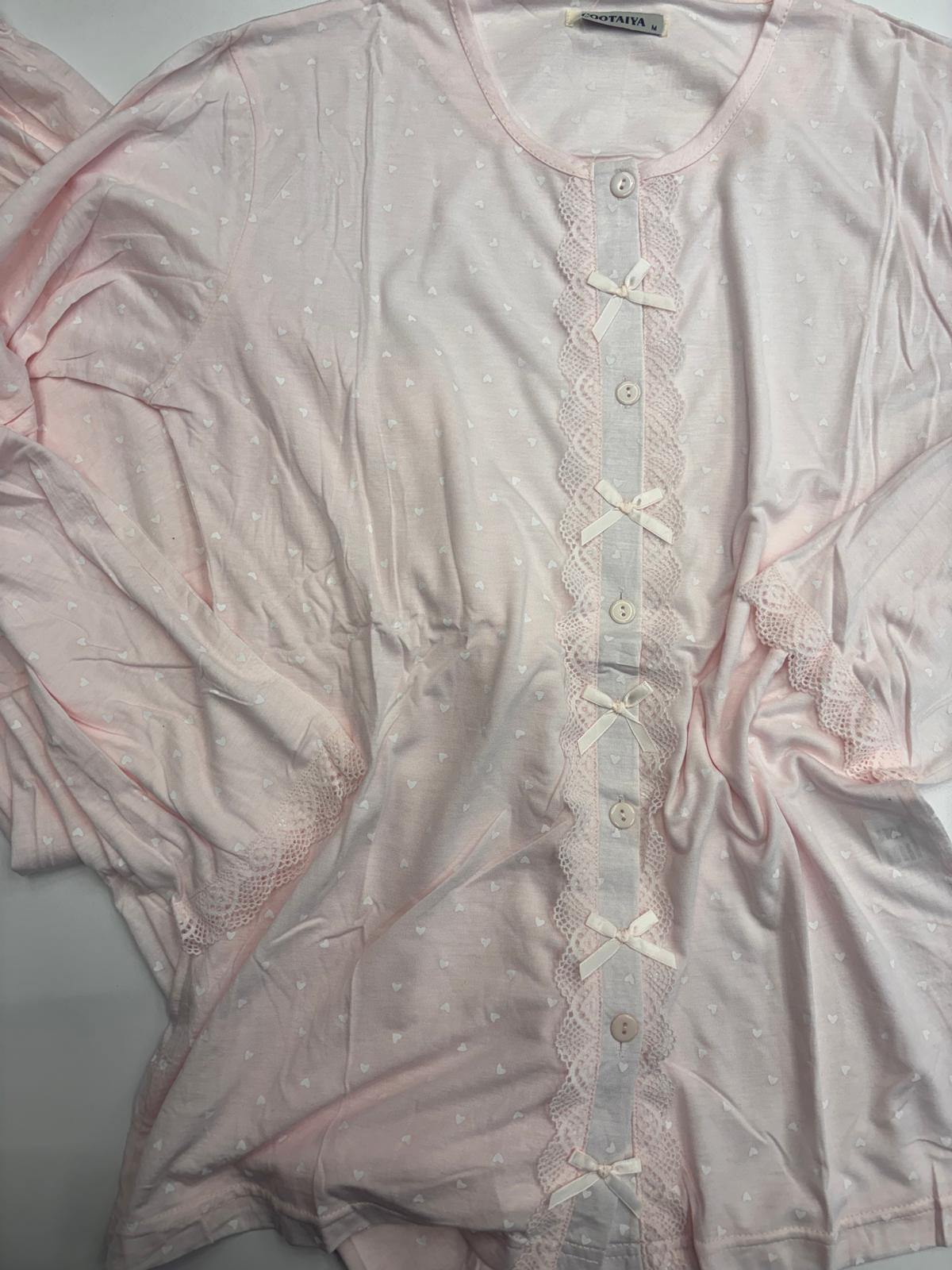 pigiama mini cuoricini "rosa" - immagine 2