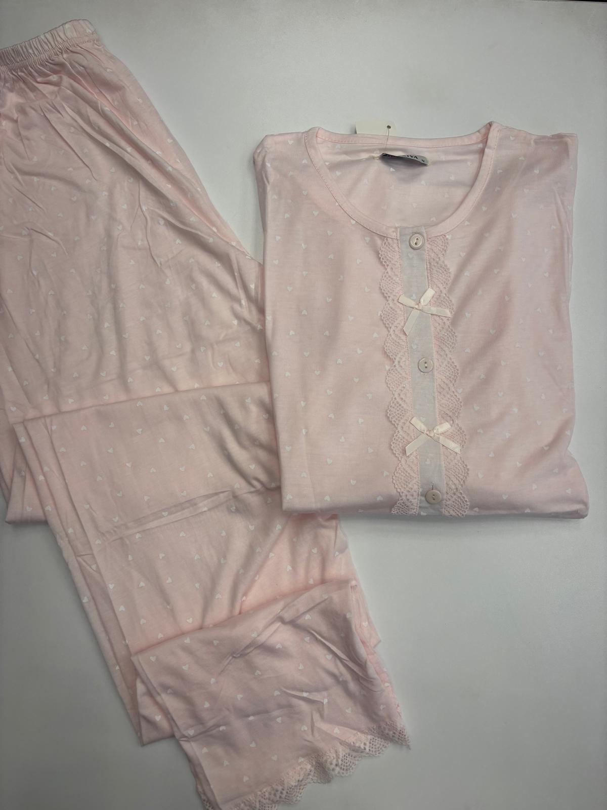 pigiama mini cuoricini "rosa" - immagine 3