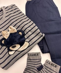 orsetto "pigiama+calzini" blu