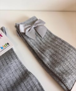 calzini bimba "fiocco" grigio