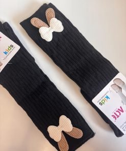calzini bimba "coniglietto" nero