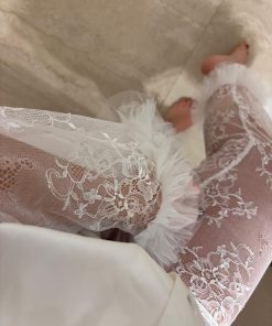 Pigiama tulle&merletto "bianco" - immagine 4