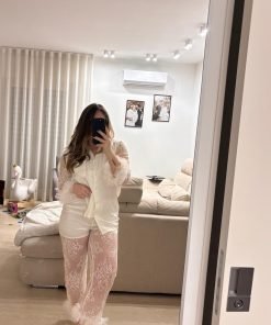 Pigiama tulle&merletto "bianco"