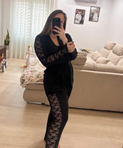 Pigiama tre pezzi "nero" - immagine 3