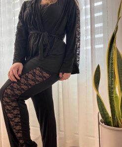 Pigiama tre pezzi "nero"