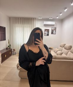 coordinato raso "nero" - immagine 5