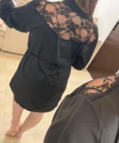 coordinato raso "nero" - immagine 3