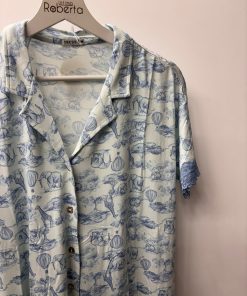 Safari camicia da notte "azzurro"