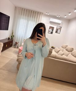 coordinato "amore" azzurro - immagine 3