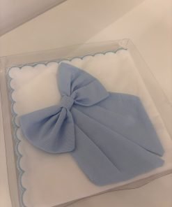 Quadrato percalla fiocco "azzurro" - immagine 2
