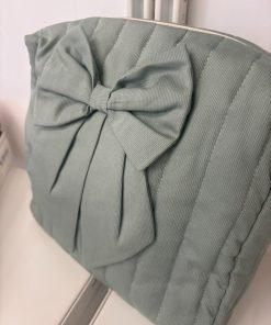 Pochette con  fiocco "verde salvia" - immagine 4