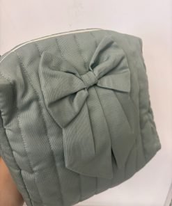 Alternative view of Pochette con  fiocco "verde salvia"