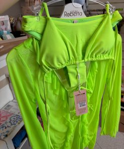 TRE PEZZI "verde fluo"