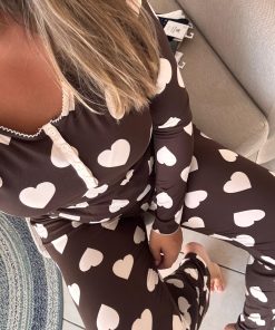 Pigiama Cuore "cioccolato" - immagine 3