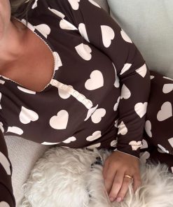 Pigiama Cuore "cioccolato" - immagine 5