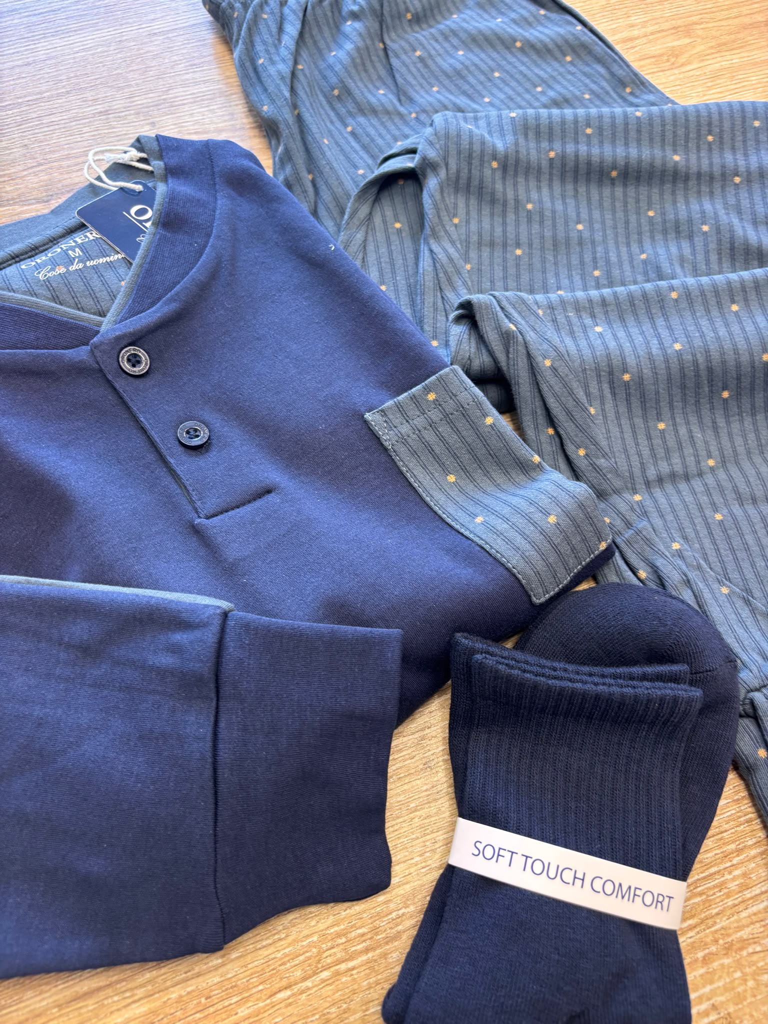 Pigiama uomo OU748 "blu" - immagine 2