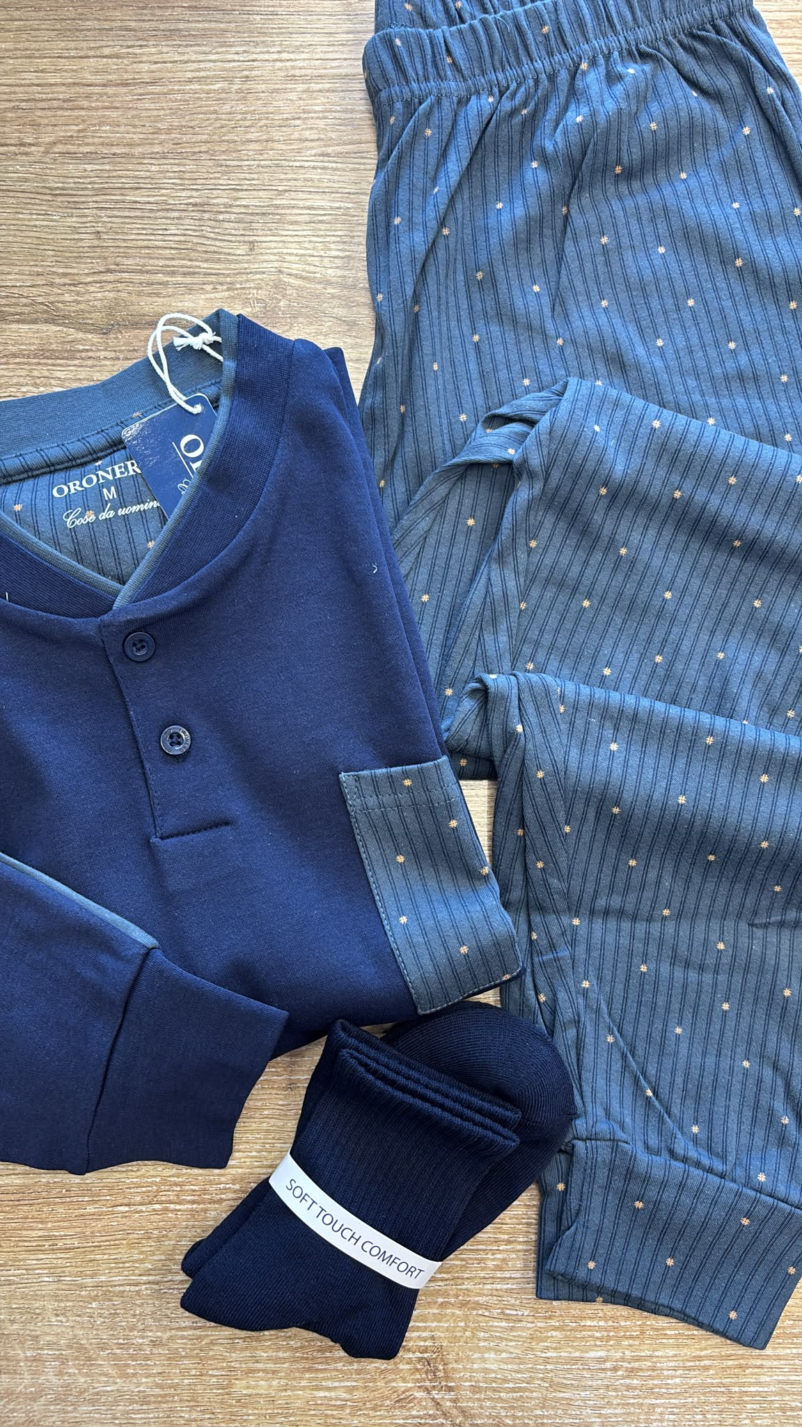 Pigiama uomo OU748 "blu"