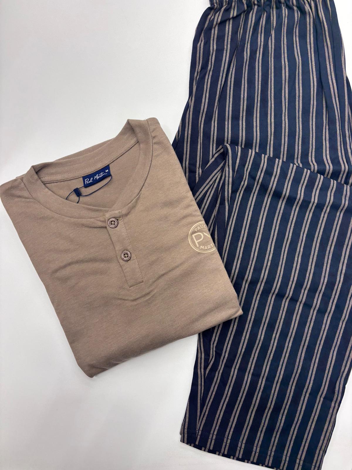 Pigiama uomo 54486 "beige" - immagine 2